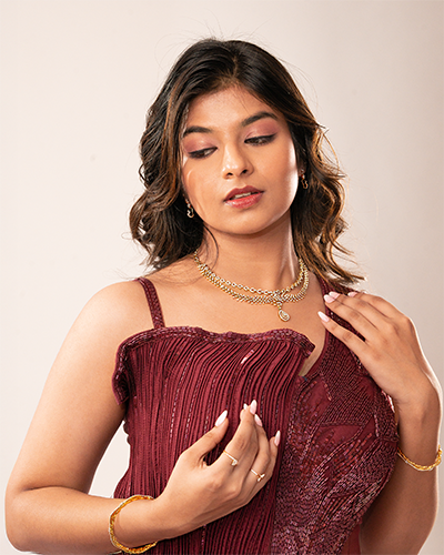 Bridal gold necklace set